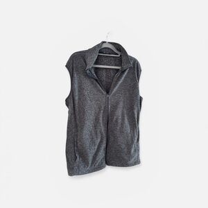 Lands' End Charcoal Zip-Up Vest